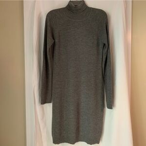 Garnet Hill Charcoal Long Sleeve Dress